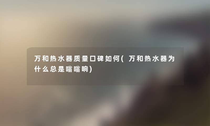 万和热水器质量口碑如何(万和热水器为什么总是嗡嗡响)