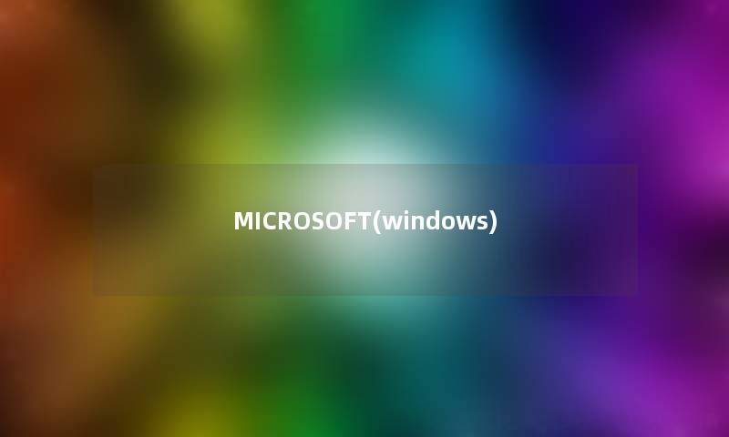 MICROSOFT(windows)