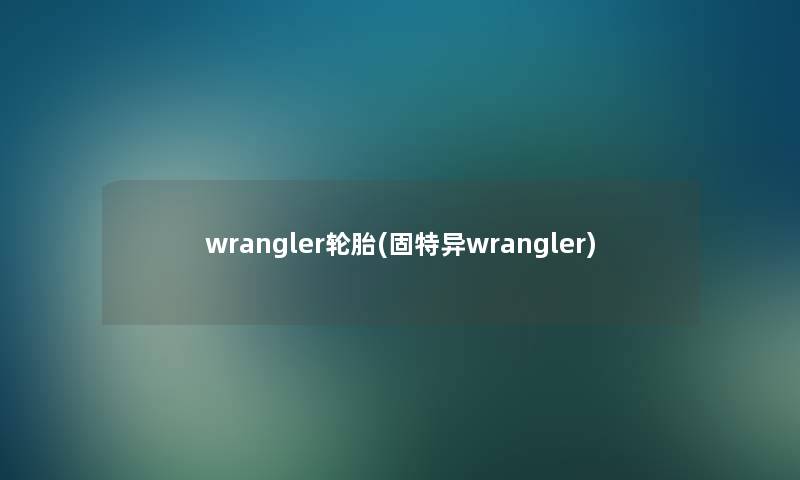 wrangler轮胎(固特异wrangler)